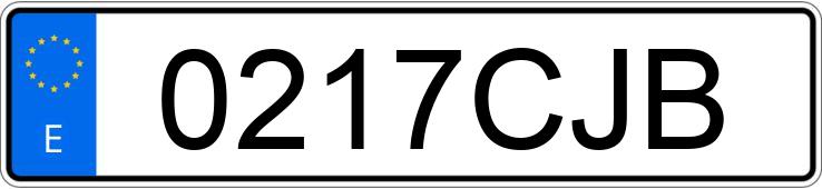 Le numéro d’enregistrement 0217CJB a MERCEDES E (211)