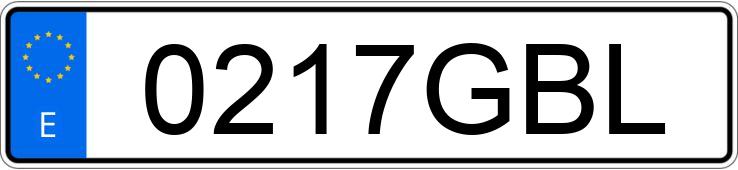 Numer rejestracyjny 0217GBL posiada SEAT IBIZA