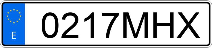 Numer rejestracyjny 0217MHX posiada ACURA MDX