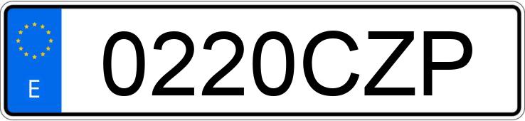 Numer rejestracyjny 0220CZP posiada SEAT IBIZA