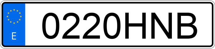 Numer rejestracyjny 0220HNB posiada VOLKSWAGEN GOLF