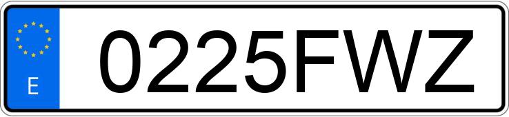 Numer rejestracyjny 0225FWZ posiada FIAT DOBLO