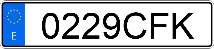 Numer rejestracyjny 0229CFK posiada VOLKSWAGEN GOLF