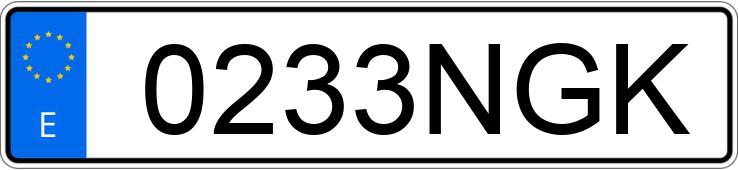 Numer rejestracyjny 0233NGK posiada BMW SERIE 1