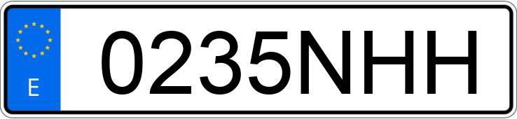 Numer rejestracyjny 0235NHH posiada PORSCHE 911