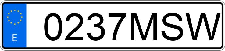 Numer rejestracyjny 0237MSW posiada MG ZS Numer rejestracyjny 0237MSW posiada MG ZS