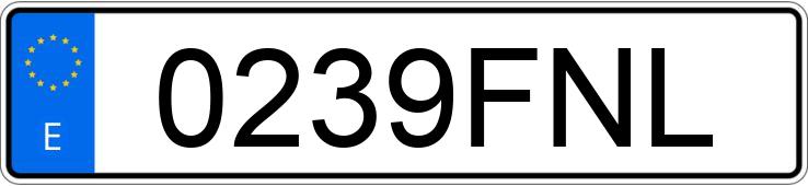 Numer rejestracyjny 0239FNL posiada HONDA CBR 600