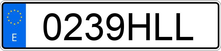 Numer rejestracyjny 0239HLL posiada VOLKSWAGEN TIGUAN