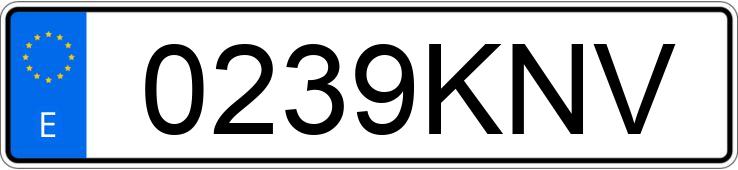 Numer rejestracyjny 0239KNV posiada RENAULT ESPACE Numer rejestracyjny 0239KNV posiada RENAULT ESPACE