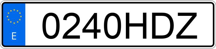 Numer rejestracyjny 0240HDZ posiada VOLKSWAGEN TIGUAN