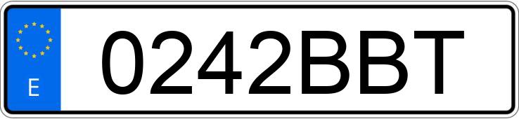 Numer rejestracyjny 0242BBT posiada SEAT IBIZA