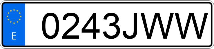 Numer rejestracyjny 0243JWW posiada FIAT 500L