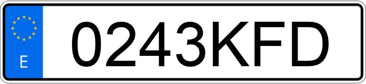 Numer rejestracyjny 0243KFD posiada BMW SERIE 3