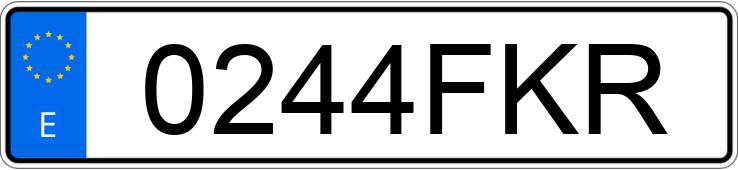 Numer rejestracyjny 0244FKR posiada SEAT IBIZA