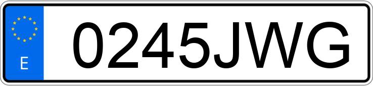 Numer rejestracyjny 0245JWG posiada RENAULT MASTER