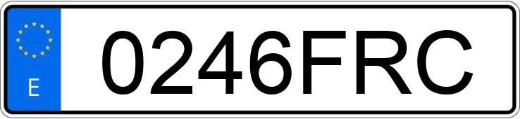 Numer rejestracyjny 0246FRC posiada PEUGEOT 307