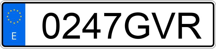 Numer rejestracyjny 0247GVR posiada LEXUS IS 250