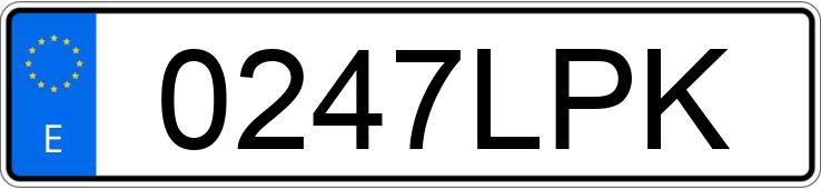 Numer rejestracyjny 0247LPK posiada SMART #1