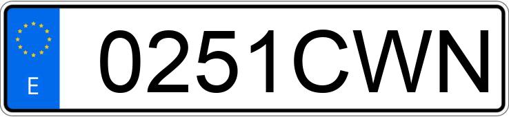 Numer rejestracyjny 0251CWN posiada PEUGEOT 206 Numer rejestracyjny 0251CWN posiada PEUGEOT 206