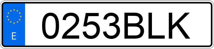 Numer rejestracyjny 0253BLK posiada SUZUKI GRAND VITARA