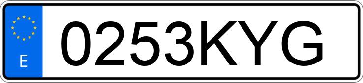 Numer rejestracyjny 0253KYG posiada YAMAHA YS