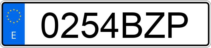 Numer rejestracyjny 0254BZP posiada BMW SERIE 3