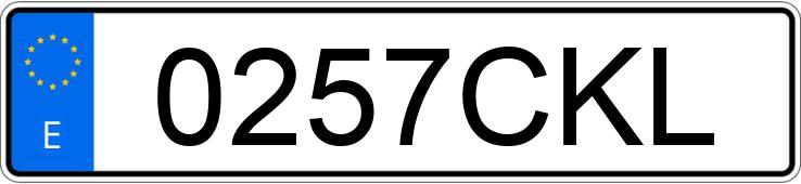 Numer rejestracyjny 0257CKL posiada CITROEN XSARA