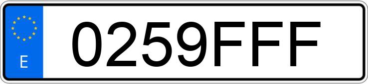 Numer rejestracyjny 0259FFF posiada SEAT IBIZA Numer rejestracyjny 0259FFF posiada SEAT IBIZA