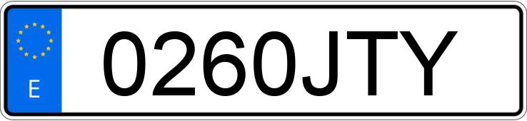 Numer rejestracyjny 0260JTY posiada MAN TG Numer rejestracyjny 0260JTY posiada MAN TG