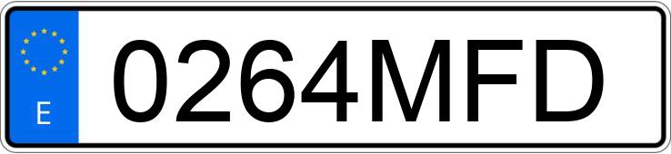 Numer rejestracyjny 0264MFD posiada KIA SPORTAGE