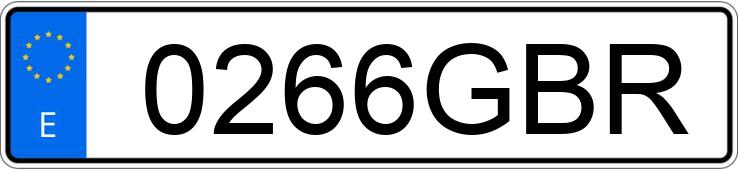 Numer rejestracyjny 0266GBR posiada VOLKSWAGEN PASSAT