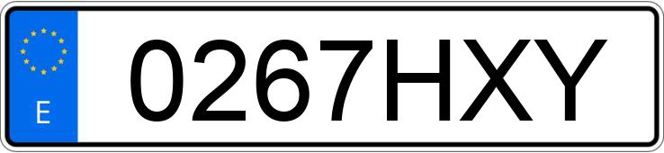 Numer rejestracyjny 0267HXY posiada RENAULT TRAFIC