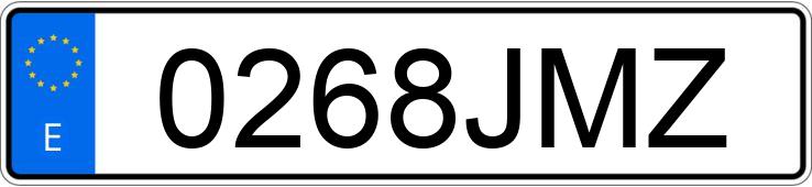 Numer rejestracyjny 0268JMZ posiada AUDI A3