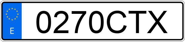 Numer rejestracyjny 0270CTX posiada VOLKSWAGEN GOLF