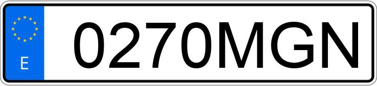 Numer rejestracyjny 0270MGN posiada CUPRA LEON