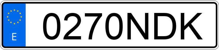 Numer rejestracyjny 0270NDK posiada BMW SERIE 7