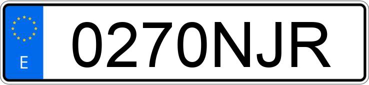 Numer rejestracyjny 0270NJR posiada EBRO S800