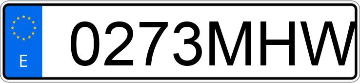 Numer rejestracyjny 0273MHW posiada AUDI RS5