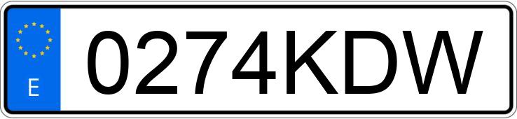 Numer rejestracyjny 0274KDW posiada SEAT LEON