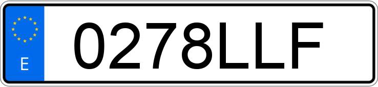Il numero di registrazione 0278LLF ha DACIA DUSTER