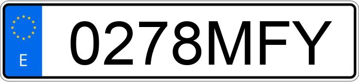 Numer rejestracyjny 0278MFY posiada KIA SPORTAGE