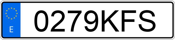 Numer rejestracyjny 0279KFS posiada RENAULT TRAFIC