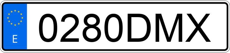 Numer rejestracyjny 0280DMX posiada HYUNDAI COUPE