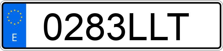 Numer rejestracyjny 0283LLT posiada VOLKSWAGEN TRANSPORTER