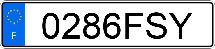 Numer rejestracyjny 0286FSY posiada MERCEDES E (211)
