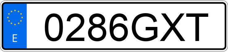 Numer rejestracyjny 0286GXT posiada PEUGEOT 206 +