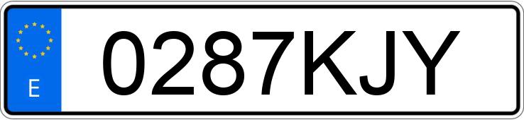 Numer rejestracyjny 0287KJY posiada PEUGEOT 308