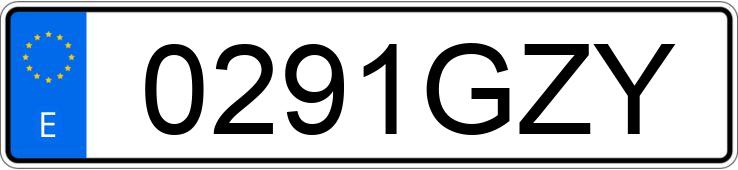 Numer rejestracyjny 0291GZY posiada TOYOTA PRIUS Numer rejestracyjny 0291GZY posiada TOYOTA PRIUS