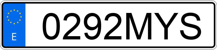 Numer rejestracyjny 0292MYS posiada SKODA OCTAVIA