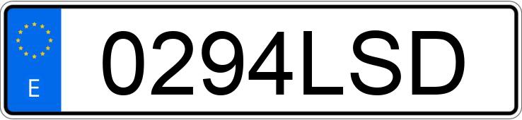 Numer rejestracyjny 0294LSD posiada VOLKSWAGEN GOLF